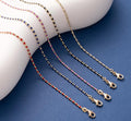 14K Solid Gold Beaded Bracelet, Handmade Red Emaye Chain Jewelry, Colored Beaded Chain
